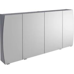Armoire De Toilette L. 140 Cm, Gris Image