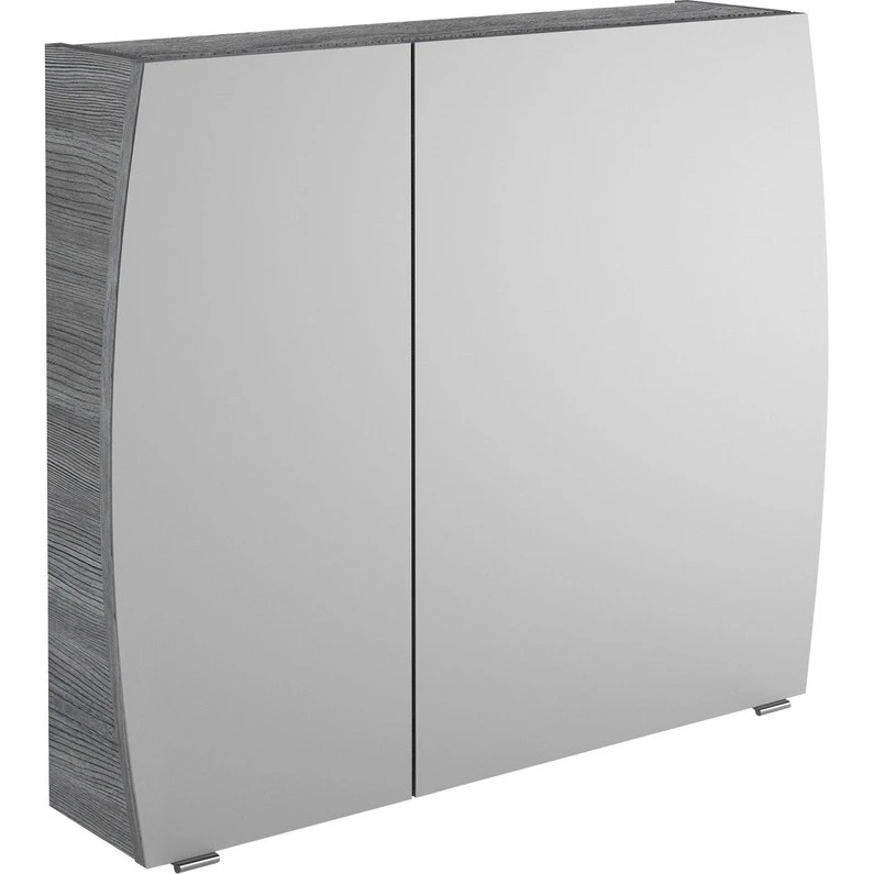 Armoire De Toilette L. 80 Cm, Gris Structuré Image 1 Armoire De Toilette L. 80 Cm, Gris Structuré Image