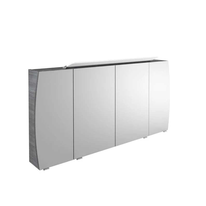 Armoire De Toilette Lumineuse L. 140 Cm, Gris Structuré Image 1 Armoire De Toilette Lumineuse L. 140 Cm, Gris Structuré Image