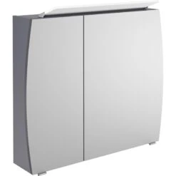 Armoire De Toilette Lumineuse L. 80 Cm, Gris Image