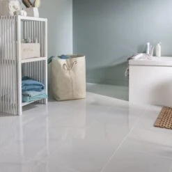 Carrelage Sol Et Mur Medio Effet Marbre Blanc Samos L.33.3 X L.33.3 Cm