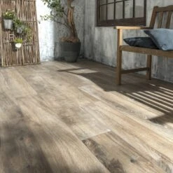 Carrelage Sol Extérieur Intenso Effet Bois Brun Foncé Heritage L.20 X L.120 Cm