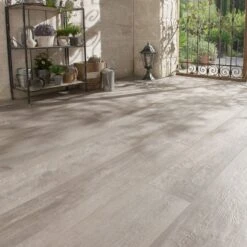 Carrelage Sol Extérieur Intenso Effet Bois Gris Heritage L.20 X L.120 Cm