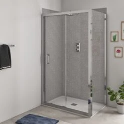 Douche Charm, Avec Receveur Osaka2 Blanc 80X120 Cm