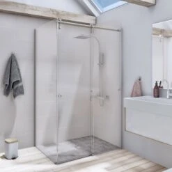 Douche Ellipse2, Avec Receveur Lux Gris 90X120 Cm