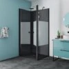 Douche Neo, Avec Receveur Kioto2 Noir 80X100 Cm