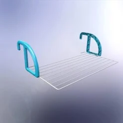 Etendoir Radiateur Blanc / Bleu, Azur