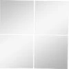 Lot De 4 Miroirs Non Lumineux Adhésifs Carrés L.30 X L.30.5 Cm