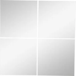 Lot De 4 Miroirs Non Lumineux Adhésifs Carrés L.30 X L.30.5 Cm