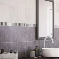 Lot De 5 Listels Bari Gris, L.5 X L.20 Cm