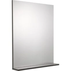 Miroir Avec Tablette Gris, L. 60.0 Cm Opale