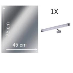 Miroir Lumineux Avec éclairage Intégré, L.45 X H.75 Cm Remix