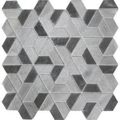 Mosaïque Sol Et Mur Graphik Hexa Noir 5 X 5 Cm