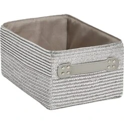 Panier En Plastique Argent, Paille