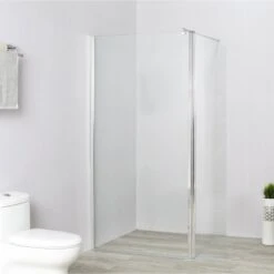 Paroi De Douche à L’italienne, L.120 Cm + L.40 Cm Verre Transparent 8 Mm Remix