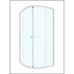 Porte De Douche Coulissante, Angle 1/4 De Cercle, 90 X 90 Cm, Transparent, Dado