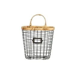 Porte-revues En Métal Noir, Retro