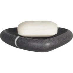 Polyrésine Etna, Gris -Bain Fournitures Magasin porte savon polyresine etna gris