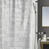 Rideau De Douche En Plastique L.180 X H.200 Cm Gris, City SENSEA