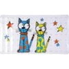 Tapis Antidérapant Transparent Pour Baignoire, Chat étoiles
